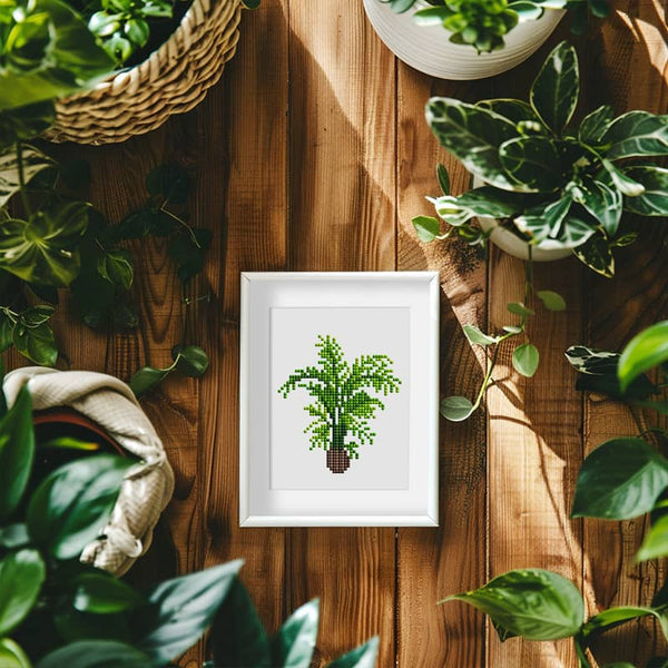 Green Leaf Collection, Set of 12 — Mini Diamond Painting Set, product view 4