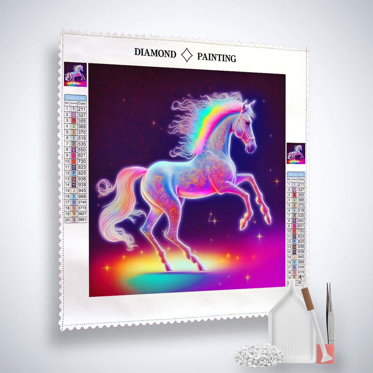 Unicorn Love Colorful — AB Diamond Painting Kit, product view 2