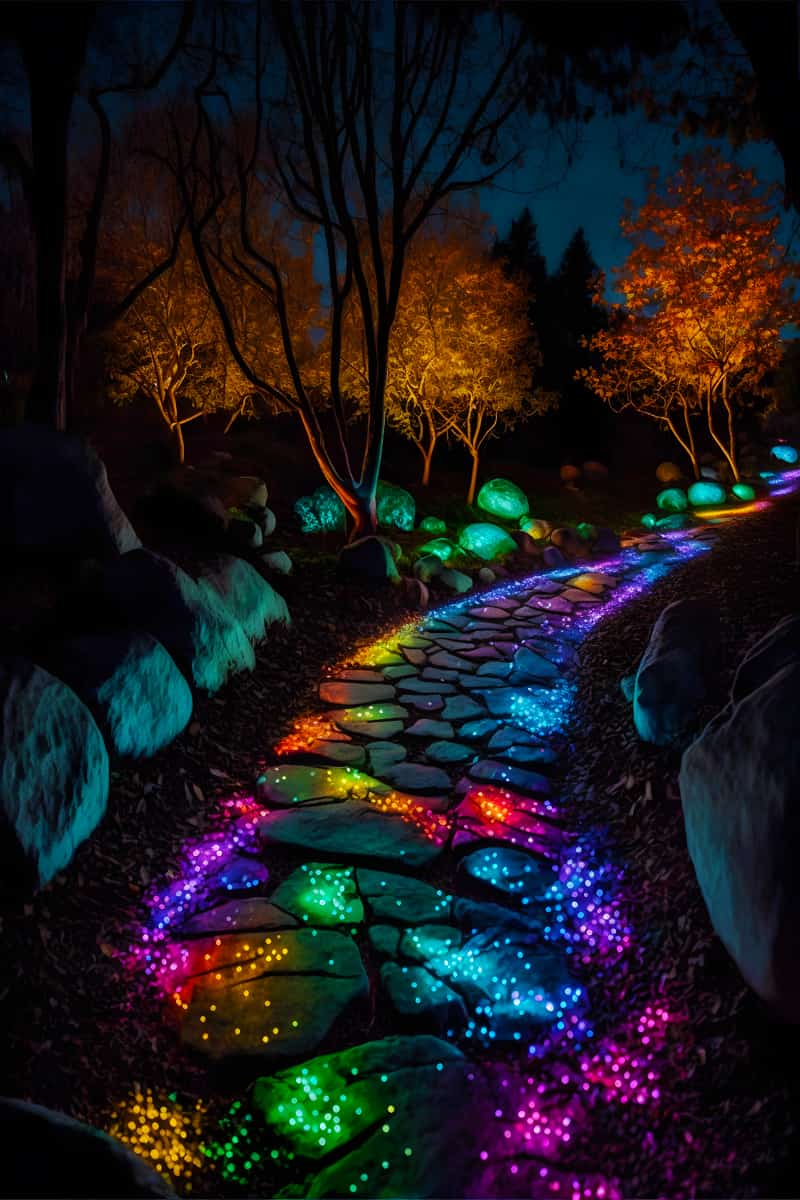 Luminous Path — AB Diamond Painting Kit design