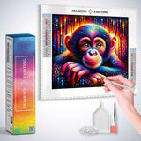 Chimpanzee cub — Diamond Painting Kit, product view 3