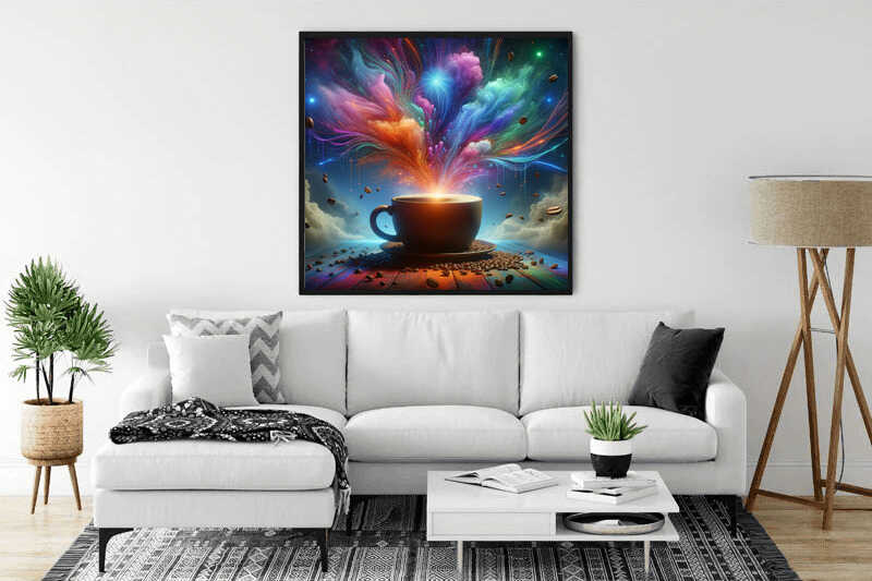 A Taste of Cosmic Coffee — Diamond Painting Kit, product view 2