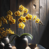 Orchid, yellow in vase — Diamond Painting Kit design
