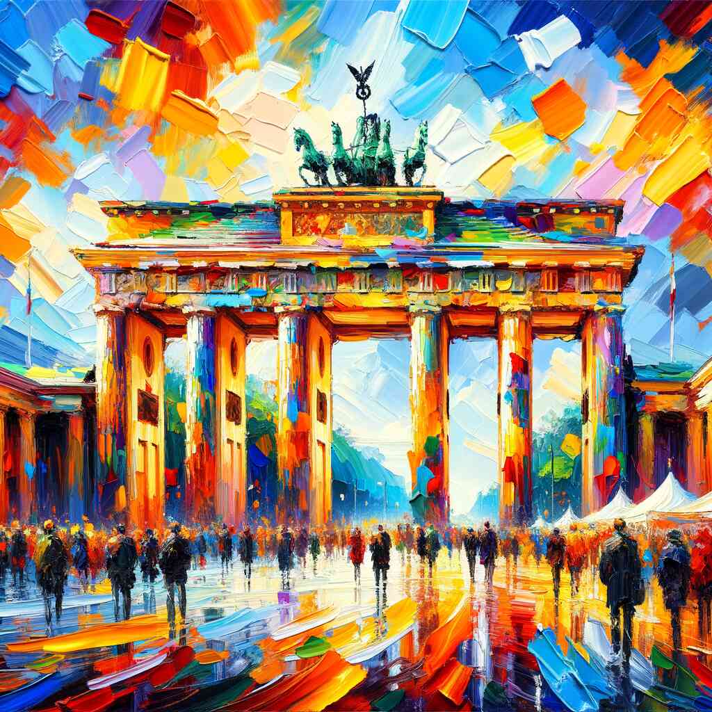 A riot of color at the Brandenburg Gate — Diamond Painting Kit design