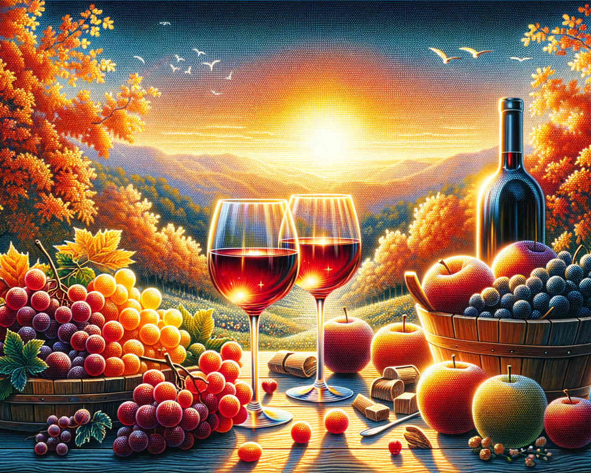 An Evening of Wine — Diamond Painting Kit design