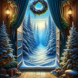 Window into the winter forest — Diamond Painting Kit design