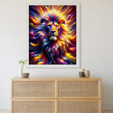 Lion play of colors — Diamond Painting Kit, product view 2