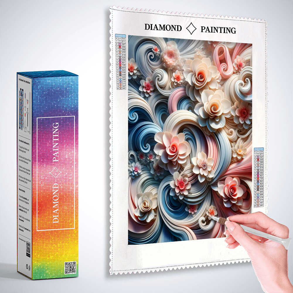 Flower Whirl — Diamond Painting Kit, product view 3