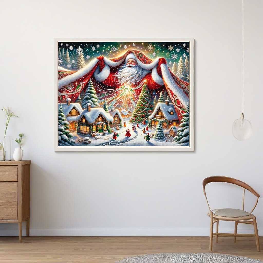 Santa's Village Cloak — Diamond Painting Kit, product view 2