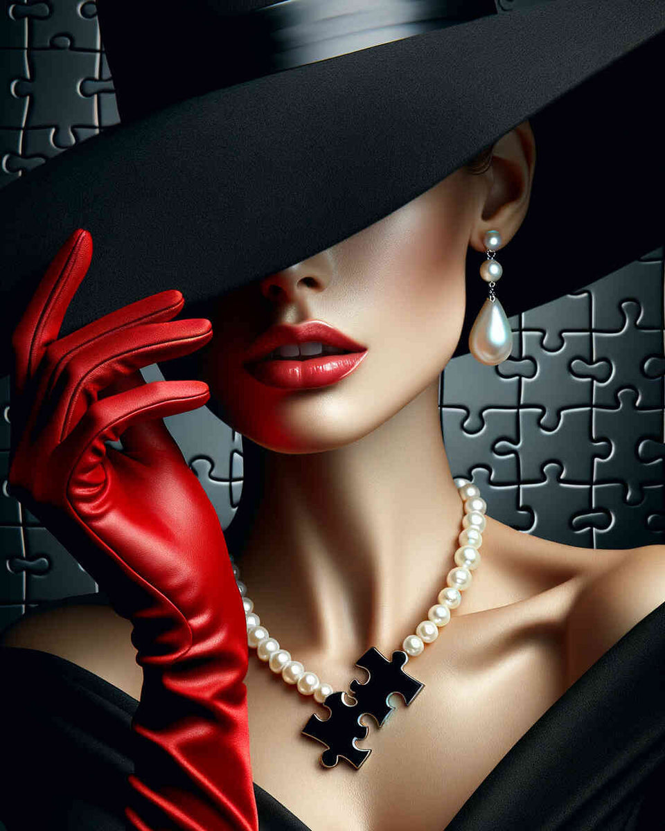 Hat with woman — Diamond Painting Kit design