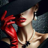Hat with woman — Diamond Painting Kit design