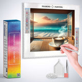 Coffee by the Sea — Diamond Painting Kit, product view 3