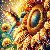 Sunflower Hummingbird — Diamond Painting Kit design