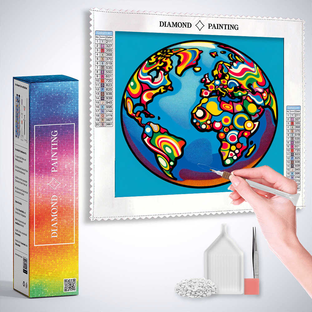 A Colorful World — Diamond Painting Kit, product view 3