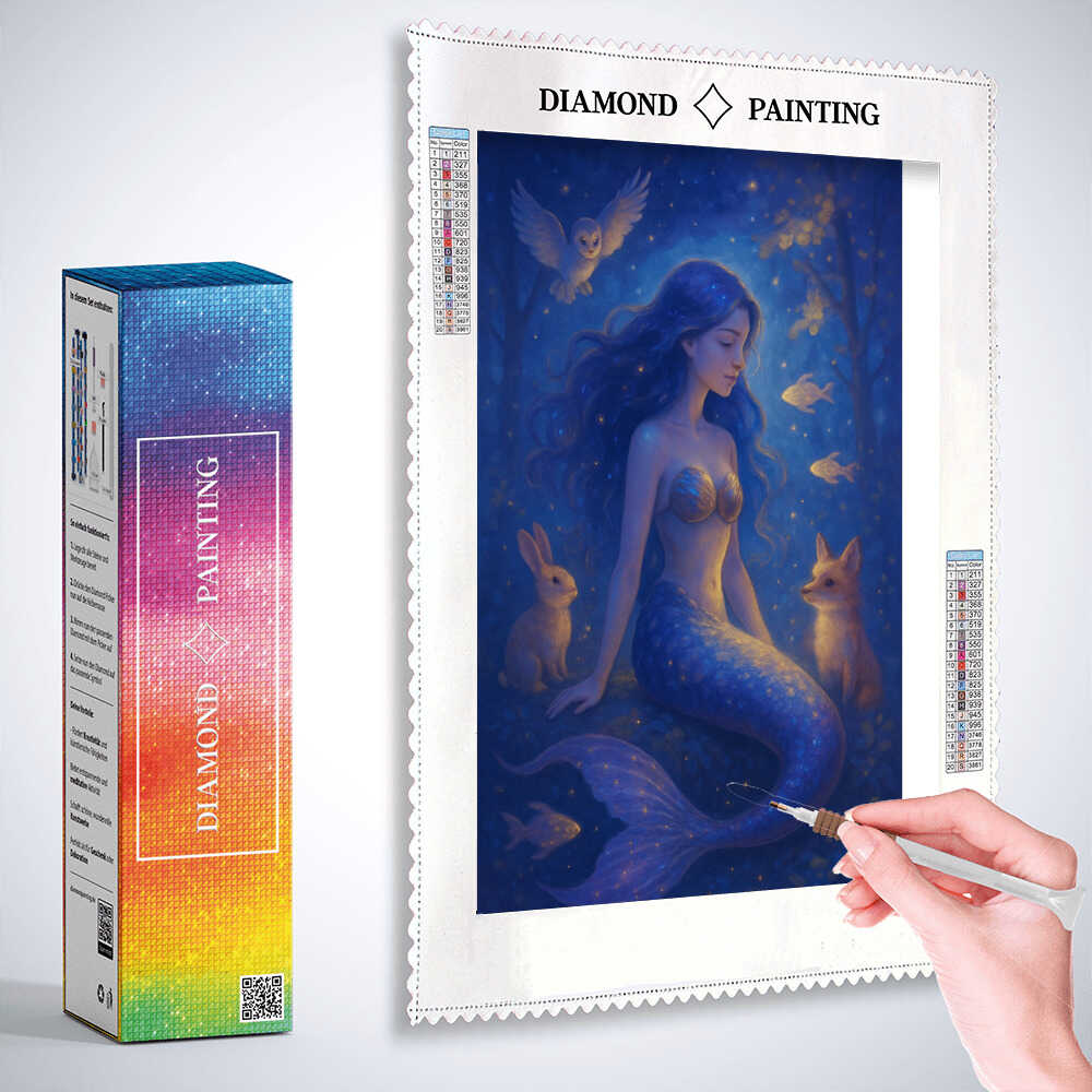 The Mermaid's Quiet World — Diamond Painting Kit, product view 3