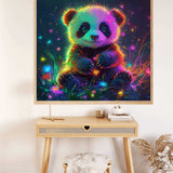 Panda in a World of Lights — Diamond Painting Kit, product view 2