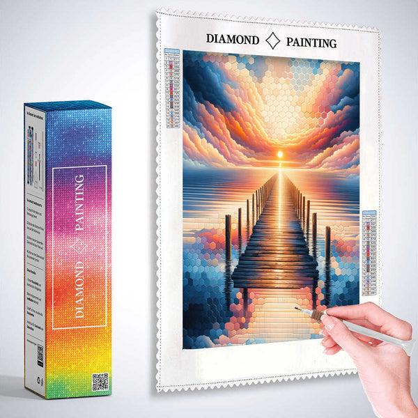 Boardwalk, Sunset — Diamond Painting Kit, product view 3