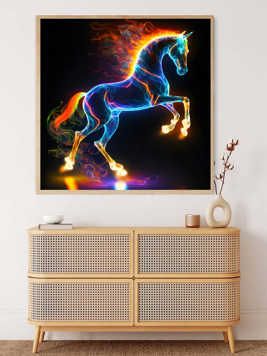 Luminous horse — AB Diamond Painting Kit, product view 3