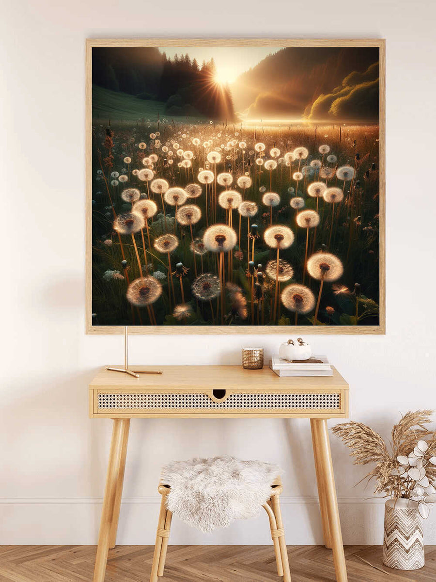 Morning above a Sea of Dandelions — Diamond Painting Kit, product view 2