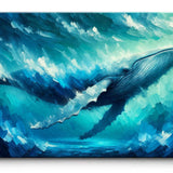 Giant of the seas: blue whale under water — Diamond Painting Kit design