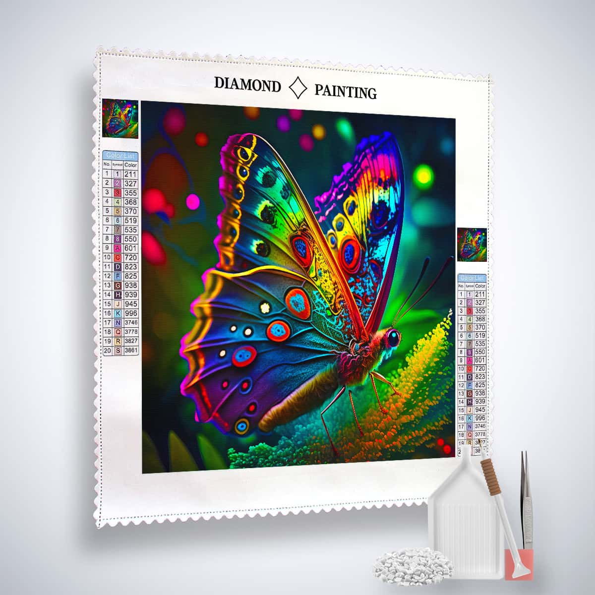 Radiant Butterfly — AB Diamond Painting Kit, product view 2
