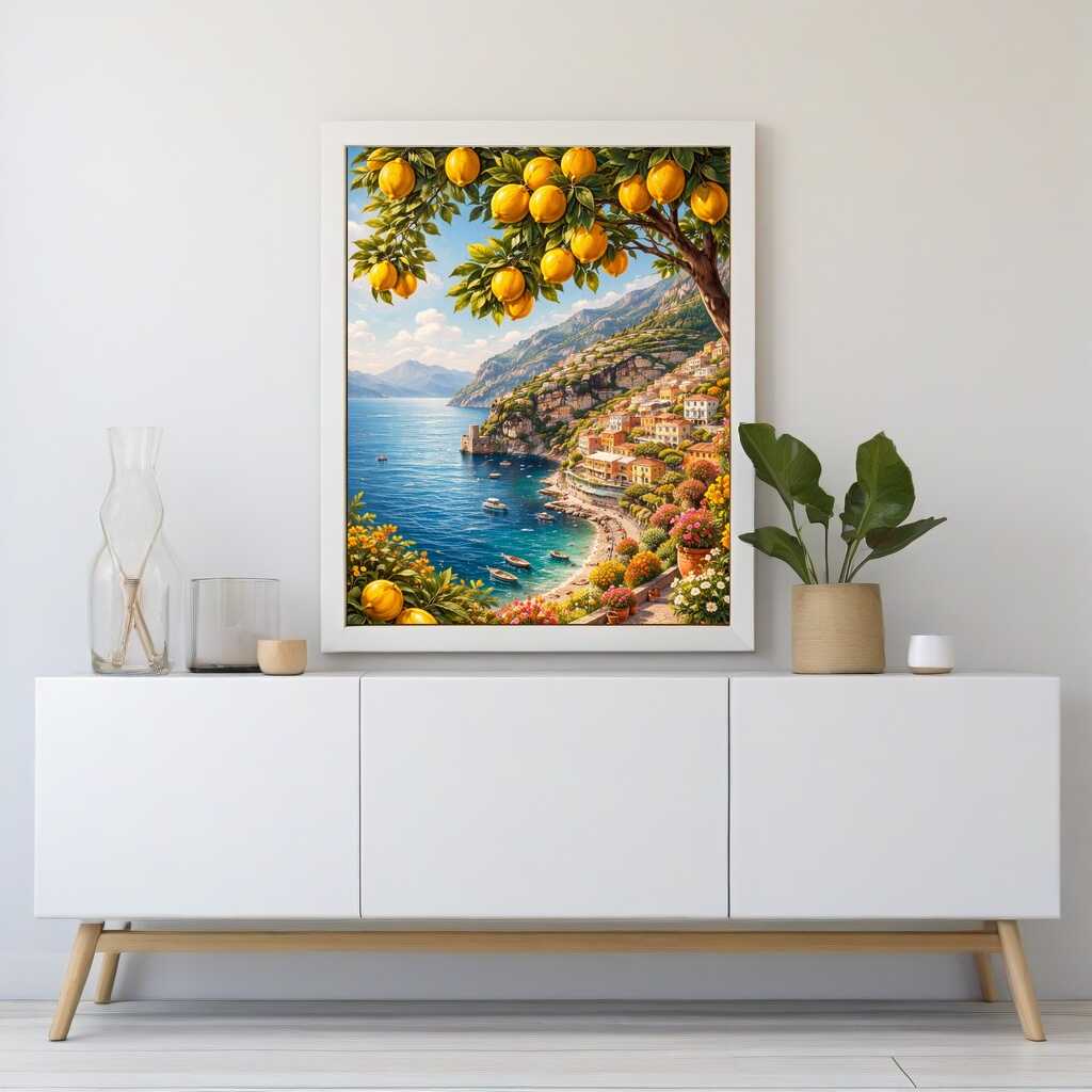 Lemons by the Mediterranean — Diamond Painting Kit, product view 2