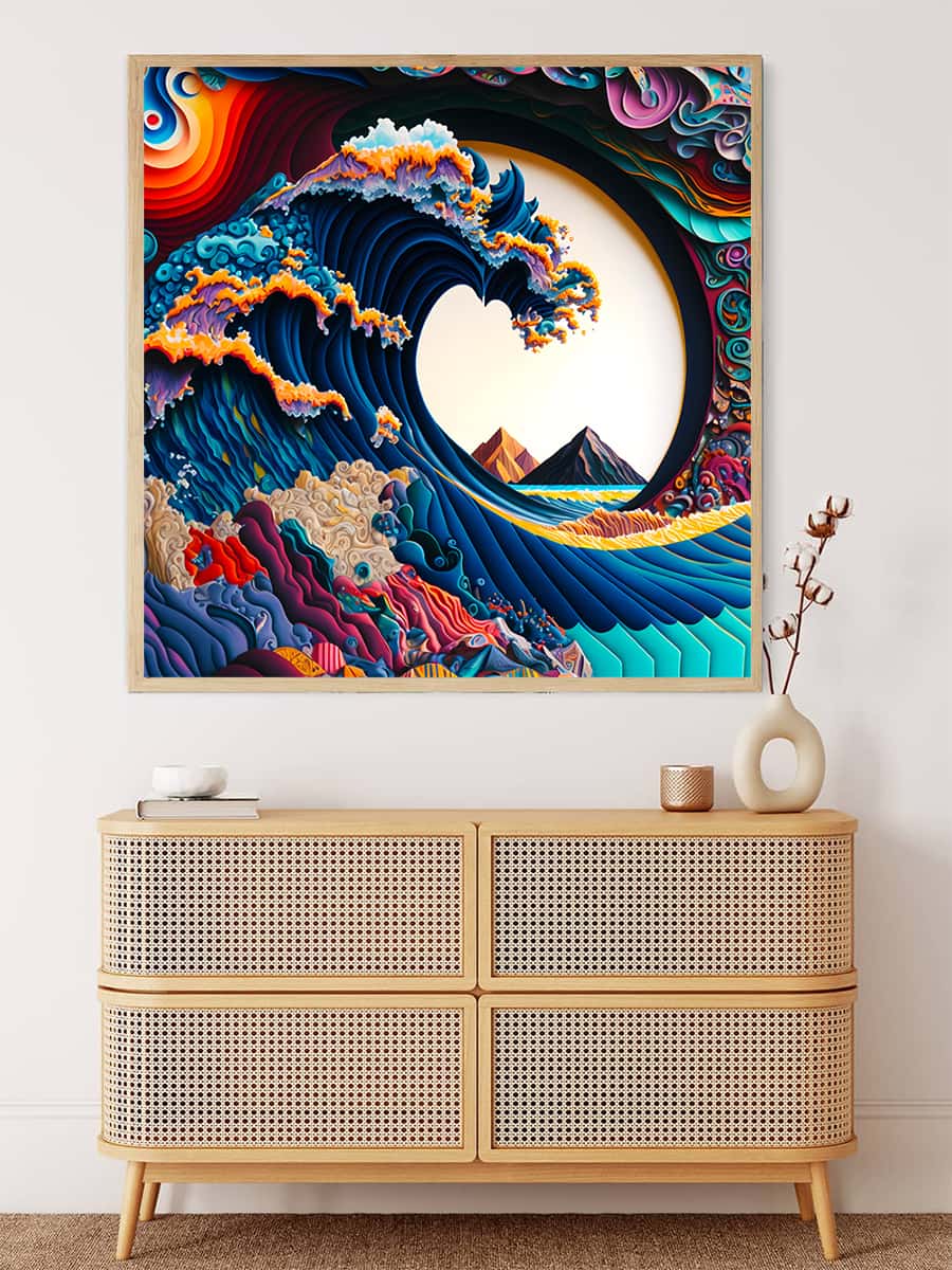 Wave Paperart — Diamond Painting Kit, product view 3