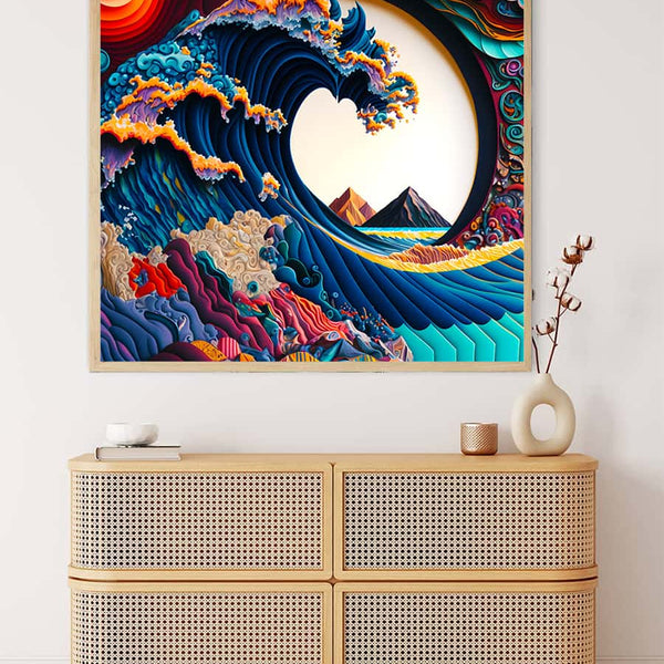 Wave Paperart — Diamond Painting Kit, product view 3