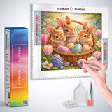 Bunnies in an Easter Basket — Diamond Painting Kit, product view 3