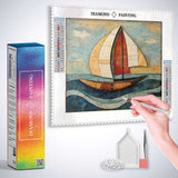 Abstract Sails of Freedom — Diamond Painting Kit, product view 3