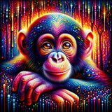 Chimpanzee cub — Diamond Painting Kit design