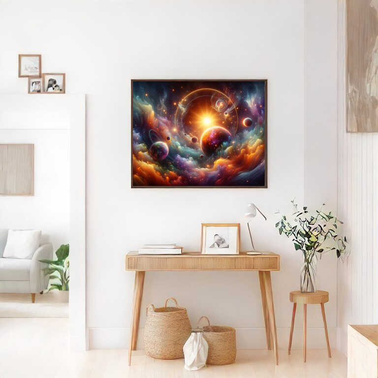 Planets around the Sun — Diamond Painting Kit, product view 2