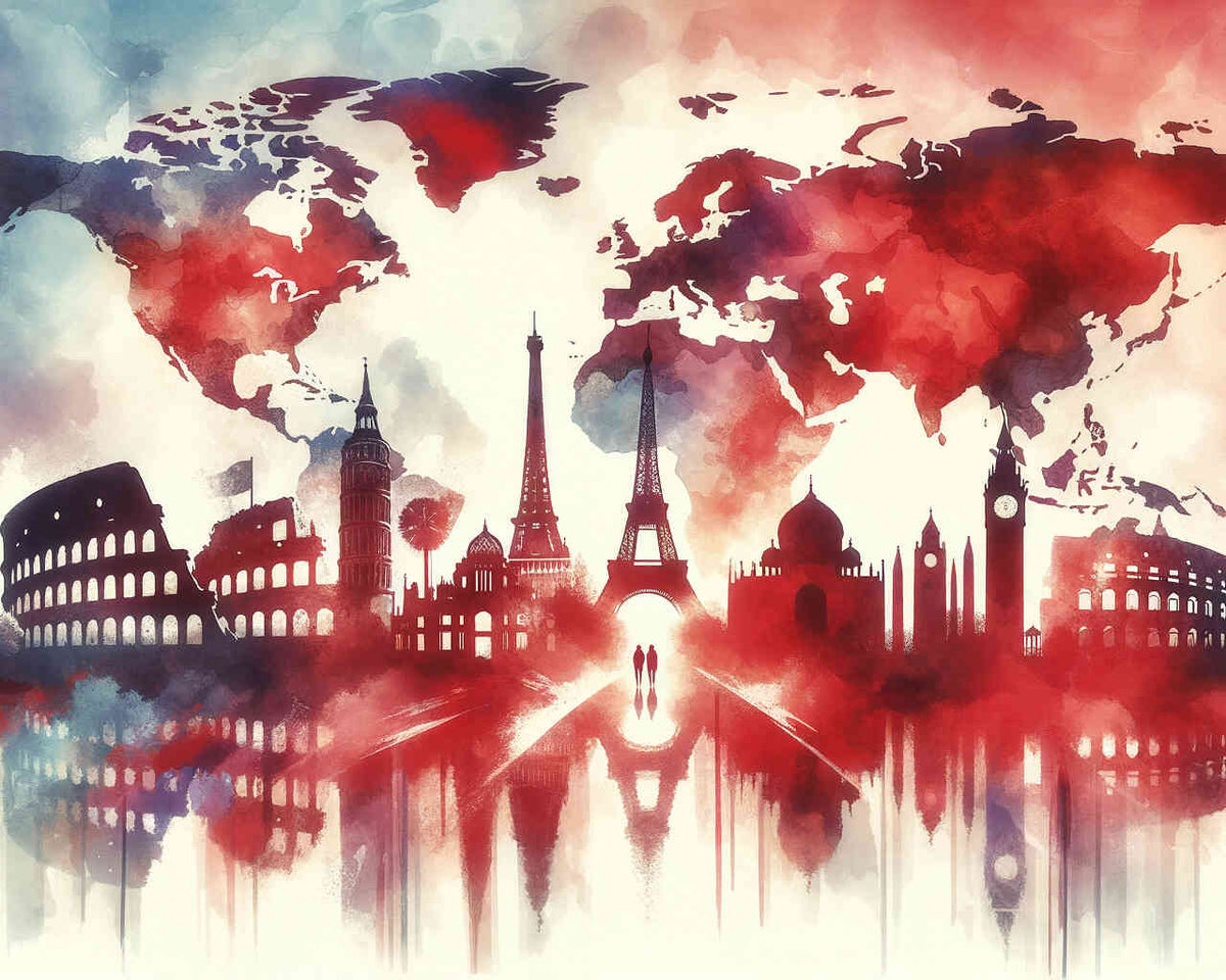 Landmarks of the World — Diamond Painting Kit design