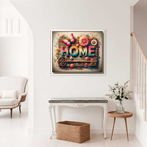 Home, Wood and Key — Diamond Painting Kit, product view 2