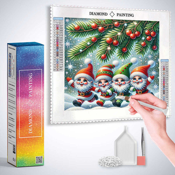 Merry Christmas, elves — Diamond Painting Kit, product view 3