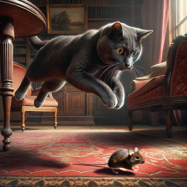 Cat-and-mouse game — Diamond Painting Kit design