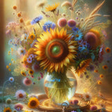 Summer bouquet of flowers — Diamond Painting Kit design