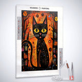 Cat in Orange — Diamond Painting Kit, product view 2