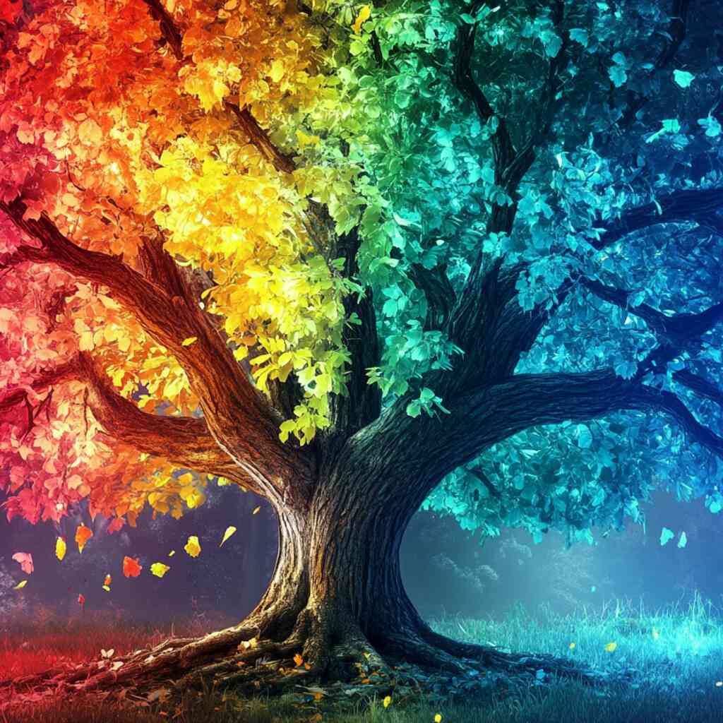 Tree of Magic Colors — AB Diamond Painting Kit design