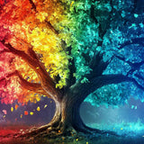 Tree of Magic Colors — AB Diamond Painting Kit design