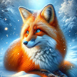 Fox in the snow (DP-0324) — Diamond Painting Kit design