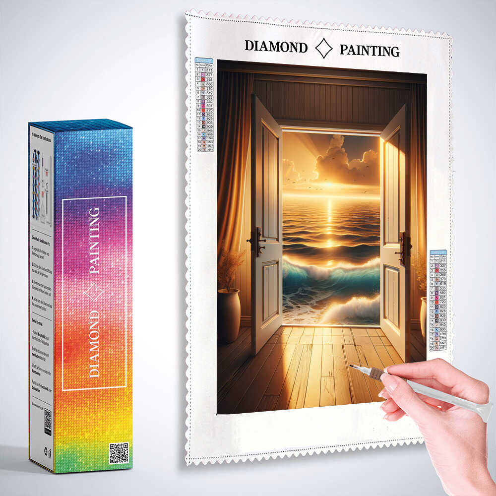 Door to the sea — Diamond Painting Kit, product view 3