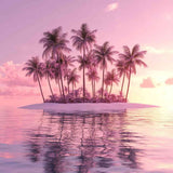 Pink Island Dreams — Diamond Painting Kit design