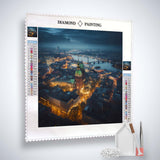 Hamburg from above — Diamond Painting Kit, product view 2