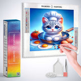 Chef kitten, cartoon — Diamond Painting Kit, product view 3