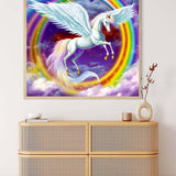 Flying unicorn in the rainbow — AB Diamond Painting Kit, product view 3