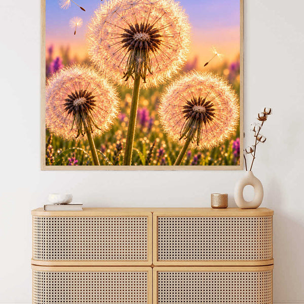 Dandelions on the lakeshore — Diamond Painting Kit, product view 2