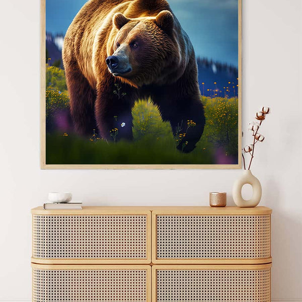 Bear running — Diamond Painting Kit, product view 3