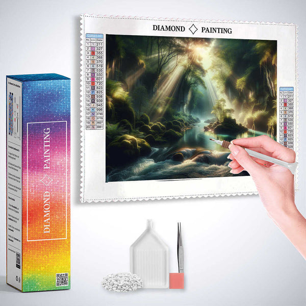 The Forest Lagoon — Diamond Painting Kit, product view 2