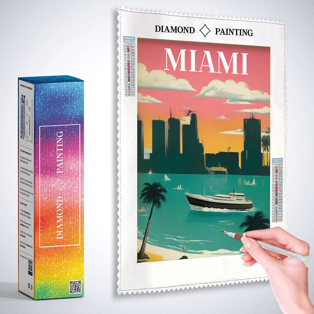 Dream of Miami — Diamond Painting Kit, product view 3