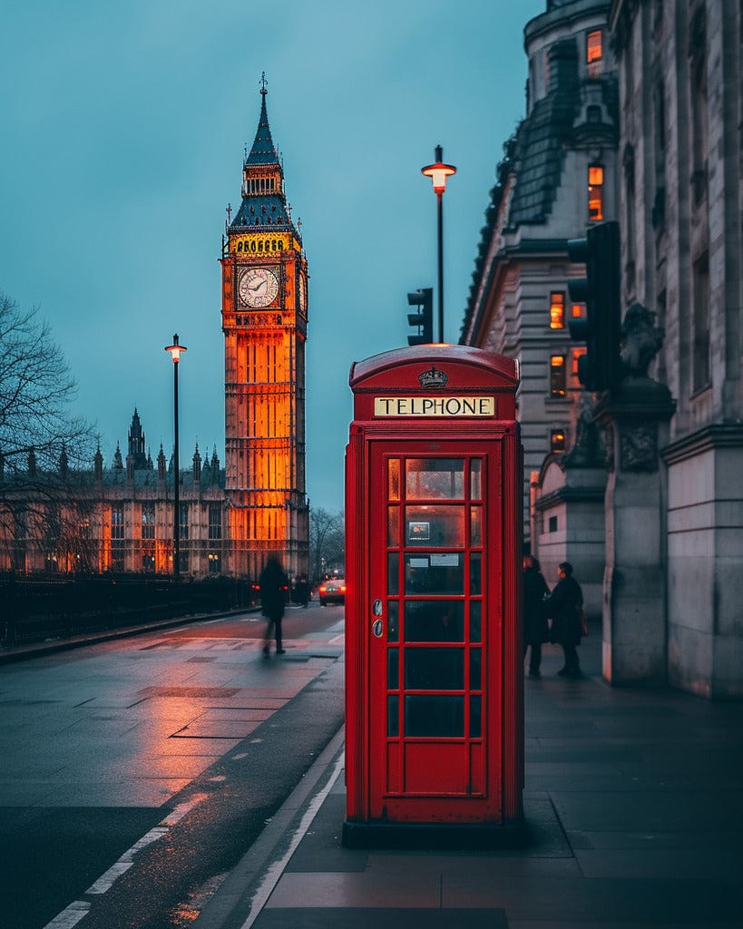 London, telephone box — Diamond Painting Kit design